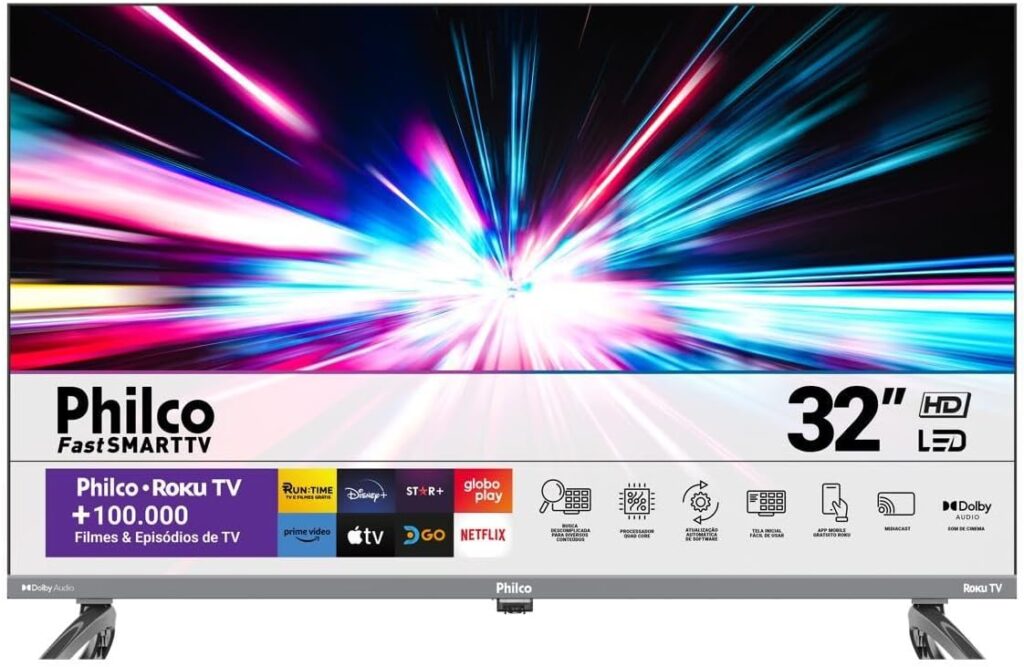 Smart-TV-32-Philco-1024x667 Smart TV 32” Philco Roku TV Led Dolby Audio: Um Review Completo