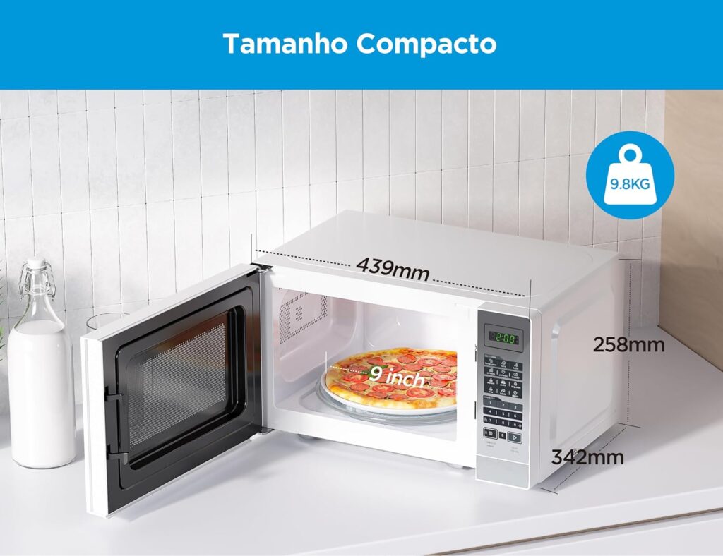 Forno-micro-ondas-20L-1024x788 Forno Micro-Ondas Midea 20L Prata Espelhado Compacto, Potente e Elegante