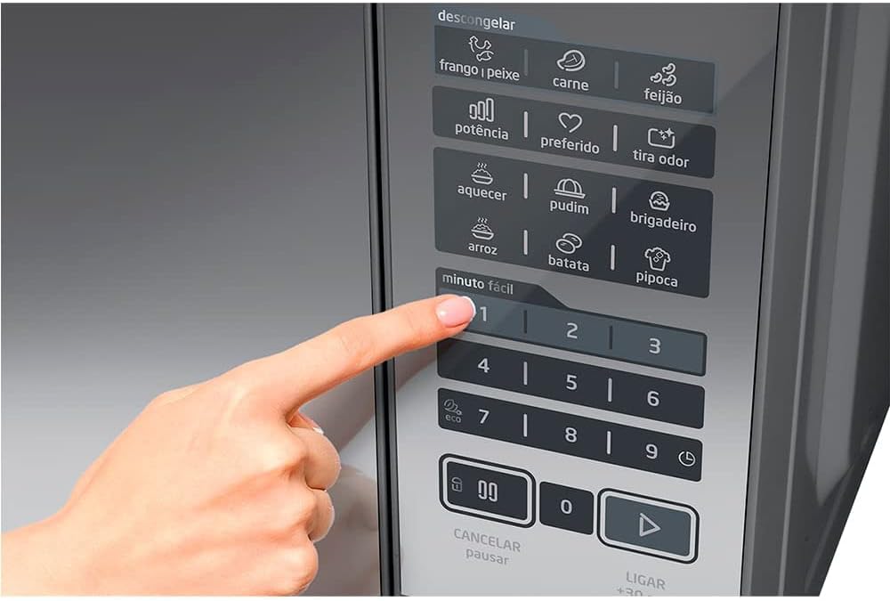 Micro-ondas-Midea Forno Micro-Ondas Midea 20L Prata Espelhado Compacto, Potente e Elegante