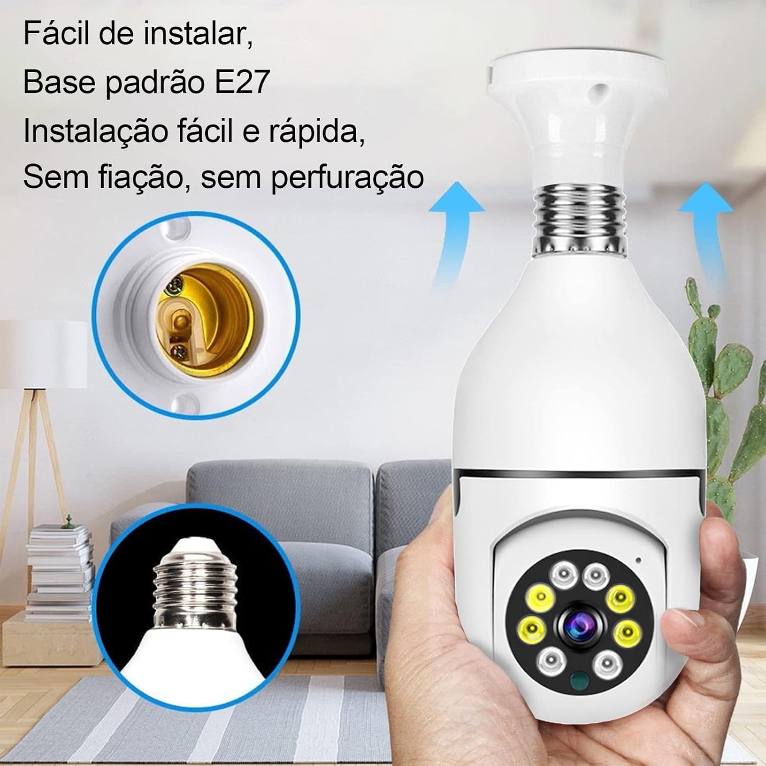Camera-Wifi Câmera de Segurança Wi-Fi com Visão Noturna e Detecção Inteligente