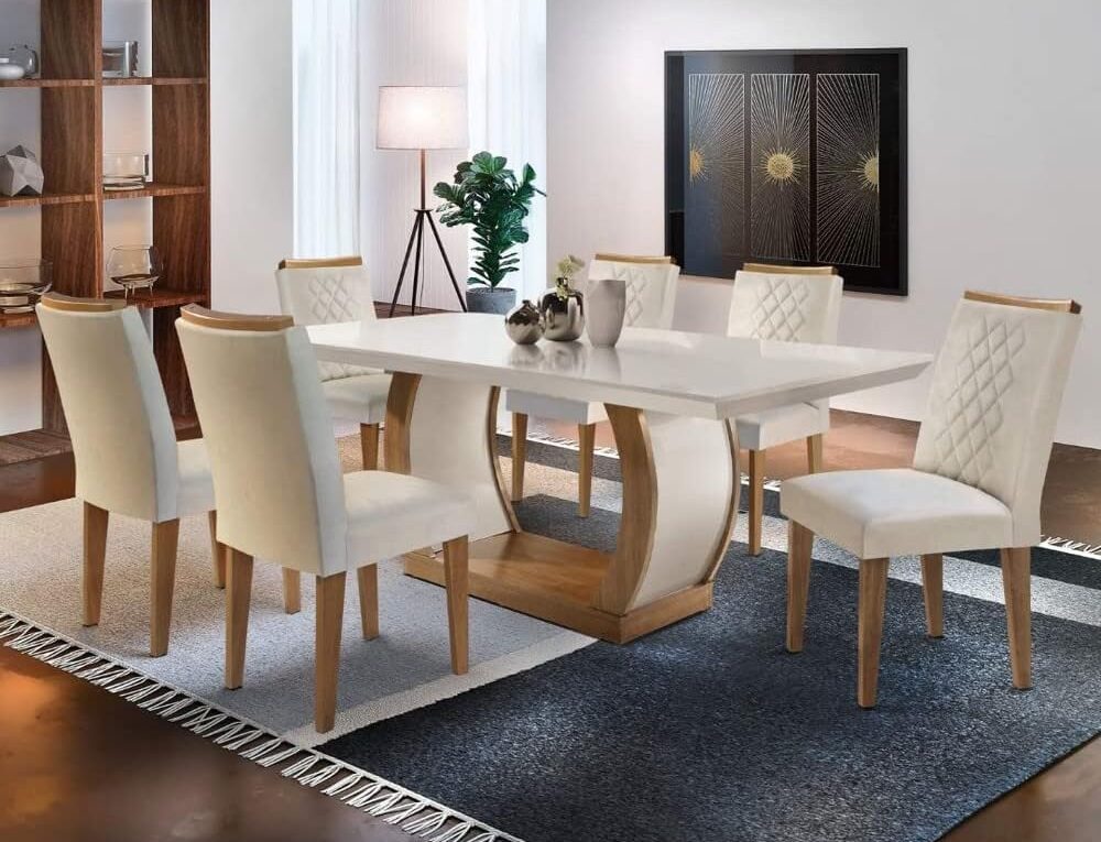 Conjunto Sala de Jantar 6 Cadeiras Kate