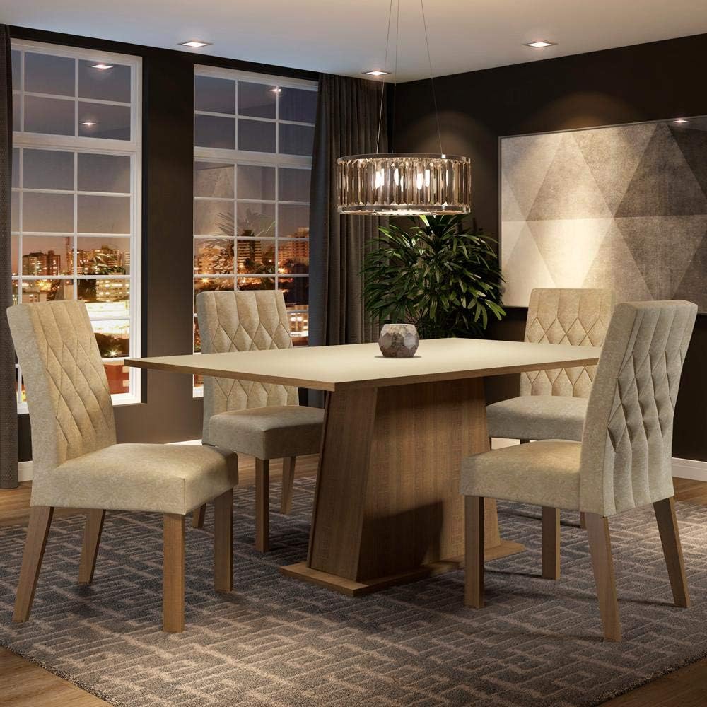 Conjunto-Sala-de-Jantar-Madesa-Ingrid-Mesa-Tampo-de-Madeira-com-4-CadeiraS Conjunto Sala de Jantar 6 Lugares Madesa Jaíne 2025: Vale a Pena?