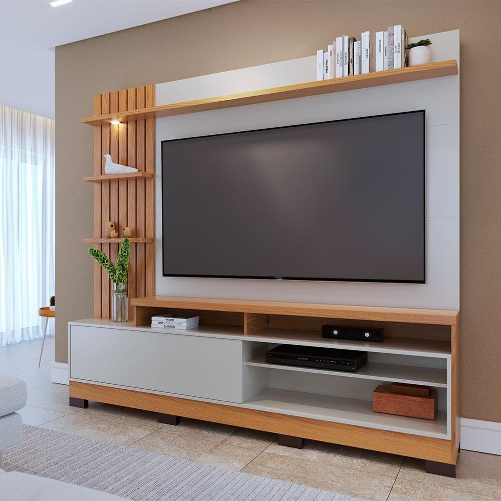 Estante-para-TV-Ate-65-Polegadas-Maceio-1-Porta-com-Led-Ripado-Freijo Painel para TV até 60 Polegadas 2025 Com Lâmpada Led – É Bom Mesmo?