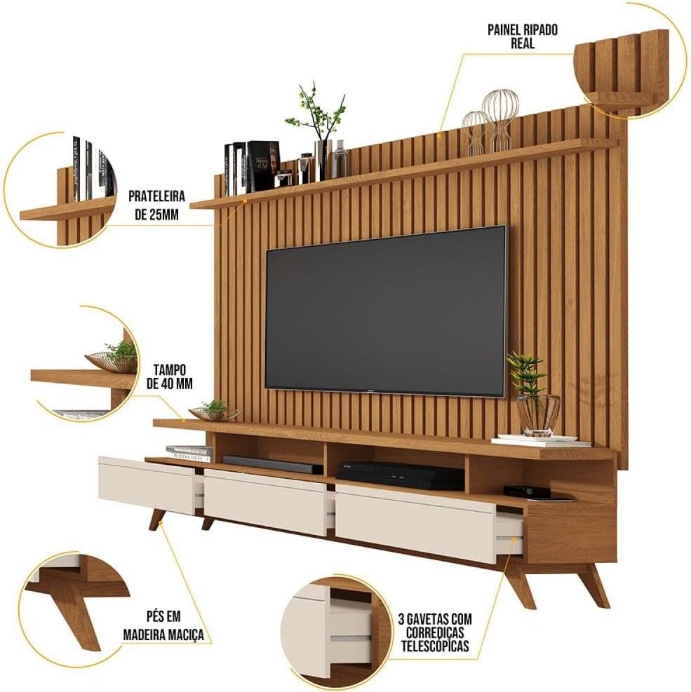 Painel-Ripado Rack Com Painel Para Tv Ripado Sua Sala Merece?