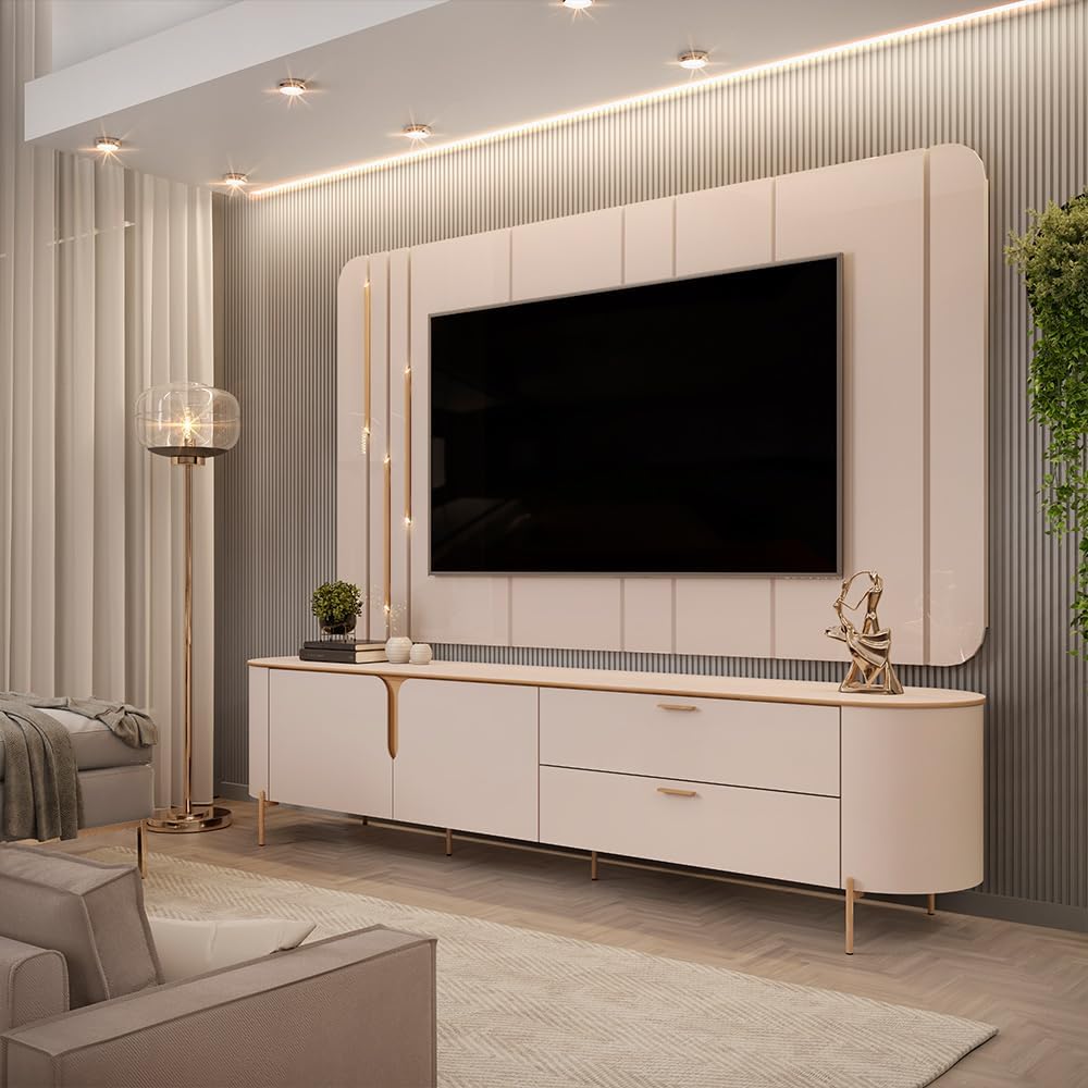 Painel-com-Bancada-241cm-Avatar-para-TV-Ate-75-com-LED-e-Detalhes-Dourados-Off-White-G18-Gran-Belo Painel Para TV 60 Madeirado 2025: A Escolha Certa!