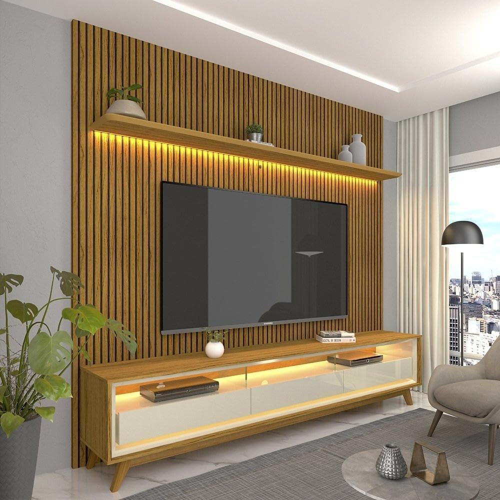 Rack-com-Painel-para-Tv-ate-75-Polegadas-com-Led-220cm Rack Com Painel Para Tv Ripado Sua Sala Merece?