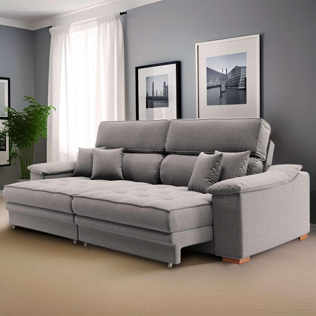 Sofa-4-com-chaise Sofá 4 Lugares California: É o Mais Confortável?