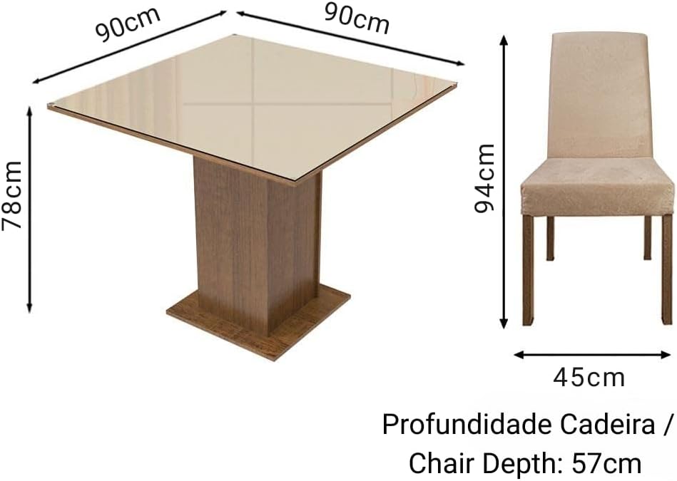 TAMPO-DE-VIDRO SALA DE JANTAR 4 CADEIRAS MADESA VALE A PENA?